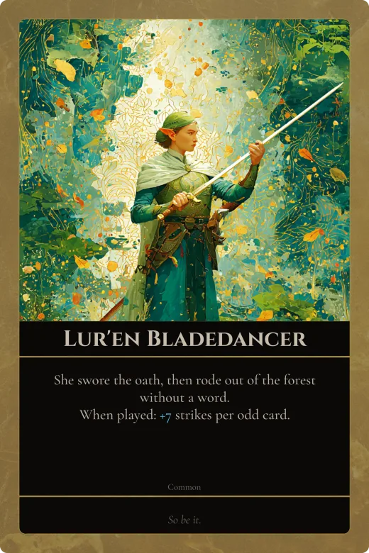 Lur'en Bladedancer hero card