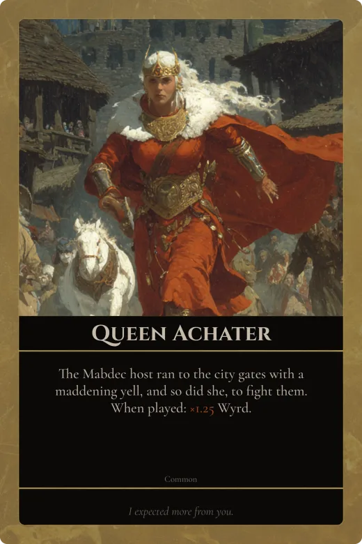 Queen Achater hero card